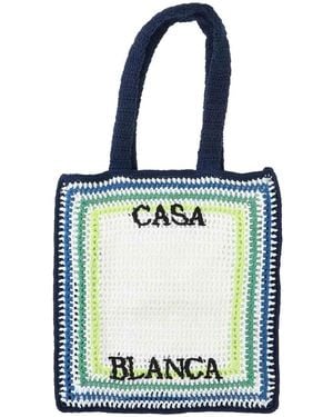 CASABLANCA Logo Tote Bag - Blue