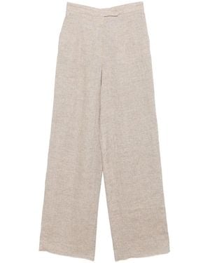 Emporio Armani Linen Trousers - White