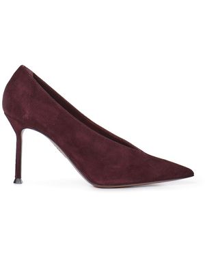 Aquazzura Voltaire Suede Court Shoes - Purple