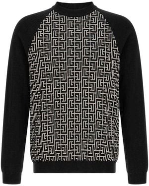 Balmain Pb Monogram Mesh - Black