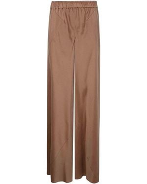 Giorgio Armani Viscose Silk Silk Trousers - Brown
