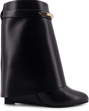 Givenchy Shark Leather Boots - Black