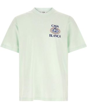 CASABLANCA Flocked Print T-Shirt - White