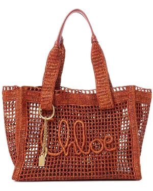 Chloé East-West Summer Banana Tote Bag - Red