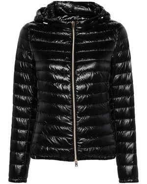 Herno Nylon Short Down Jacket - Black