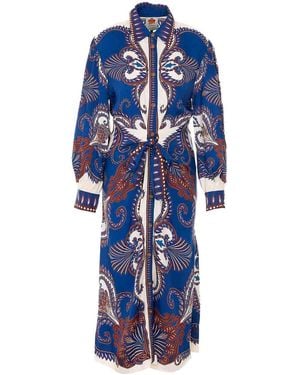 FARM Rio And Arabesque Scarf Maxi Dress - Blue