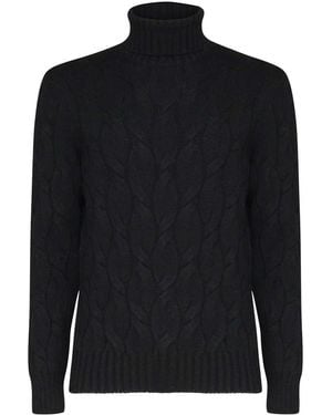 Giuliano Galiano Tricot Turtleneck Jumper - Black