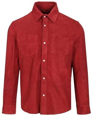 Barba Napoli Suede Shirt - Red