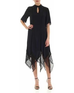 See By Chloé Viscose And Silk Midi Dress - Black