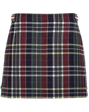 Thom Browne Miniskirt Check - Red