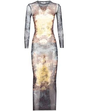 Jean Paul Gaultier Mesh Long Dres - White