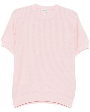Piacenza 1733 Short Sleeve Crew-Neck Jumper - Pink