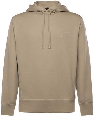 Hogan Cotton Sweatshirt With Logo - Natural