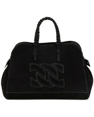 Casadei Park Avenue Leather Tote Bag - Black