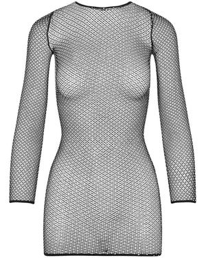 Balenciaga Crystal Mesh Mini Top - Grey