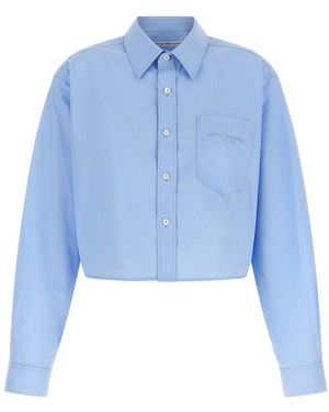 Alexander Wang Cropped Shirt - Blue