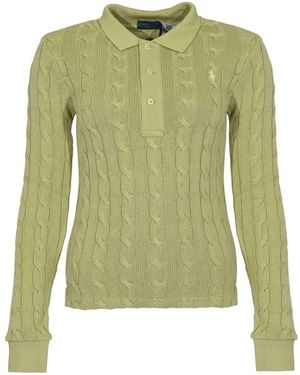 Polo Ralph Lauren Cable-Knit Polo Shirt - Green