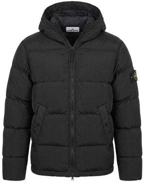 Stone Island Nylon Metal Hooded Down Jacket - Black