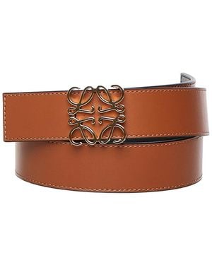 Loewe Anagram Calfskin Belt - Brown