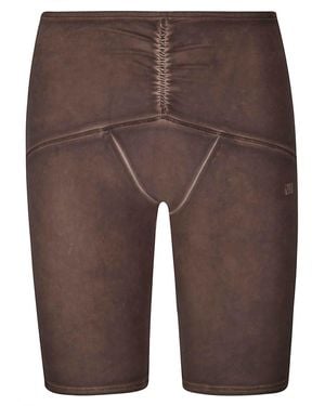 KNWLS Low Waisted Over Dyed Jersey Shorts - Brown