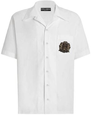 Dolce & Gabbana Hawaiian Shirt With Embroidery - White
