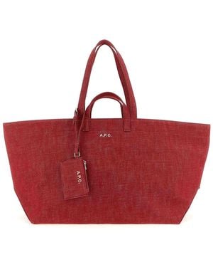 A.P.C. Large Shopping Bag - Red