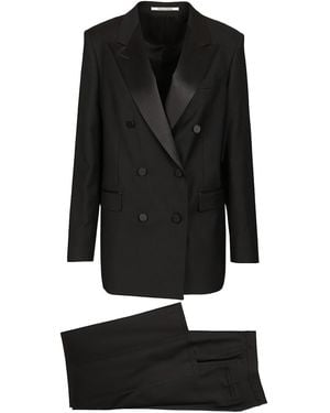 Tagliatore Double-Breasted Wool Tuxedo - Black