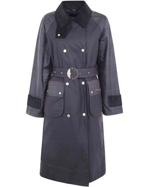Barbour Rustic Elva Waxed Jacket - Blue