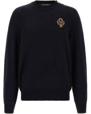 Dolce & Gabbana Langer Mantel - Blau