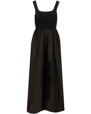 Matteau Knit And Cotton Dress - Black