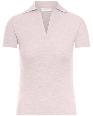 Max Mara Ribbed Wool Polo - Pink