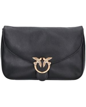 Pinko Leather Shoulder Bag - Gray