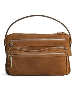 Acne Studios Camero' Cognac Suede Bag - Brown
