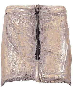 Rick Owens Zip Mini Skirt - Natural