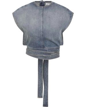 Alaïa Belted Top - Grey