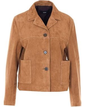 Arma Whiskey Lotus Suede Jacket - Brown