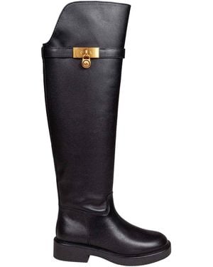 Michael Kors Hamilton Leather Boot - Black