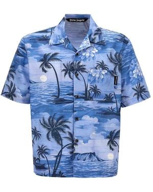 Palm Angels 'Sunset' Shirt - Blue