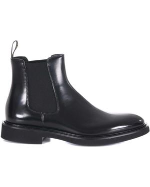 Doucal's Doucals Brushed Leather Ankle Boots - Black