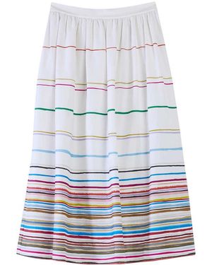 Paul Smith Long Multistripe Skirt Ps - White
