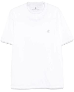 Brunello Cucinelli T-Shirt With Faux-Layering - White