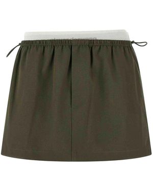 Alexander Wang Double Layer Waist Skirt - Green