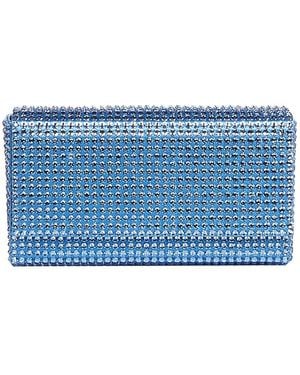 AMINA MUADDI Clutch With Rhinestone - Blue