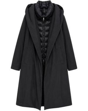 Herno Long Padded Puffer Jacket With Hood - Black