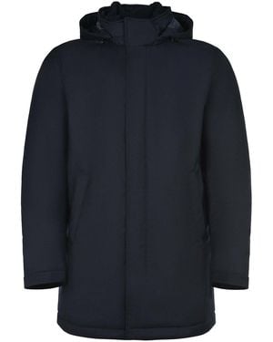 Herno Down Jacket Made Of Technical Fabric - Blue