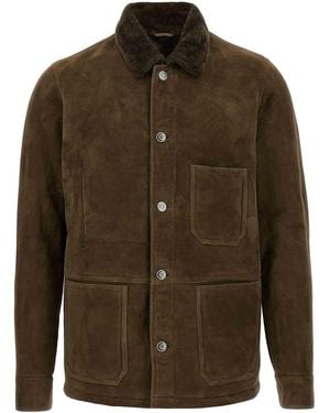 Giorgio Brato Leather Jacket - Brown