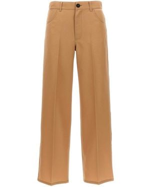 Jil Sander Loose Leg Trousers - Natural