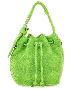 Tory Burch T Monogram Mini Bucket Bag - Green