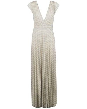 forte_forte Diamond Jersey Plisse' Dress - White