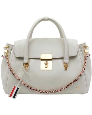 Thom Browne Off Bolton Handbag - White